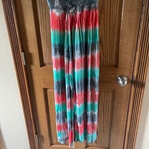 Colorful Tie-Dye Maxi Dress Os